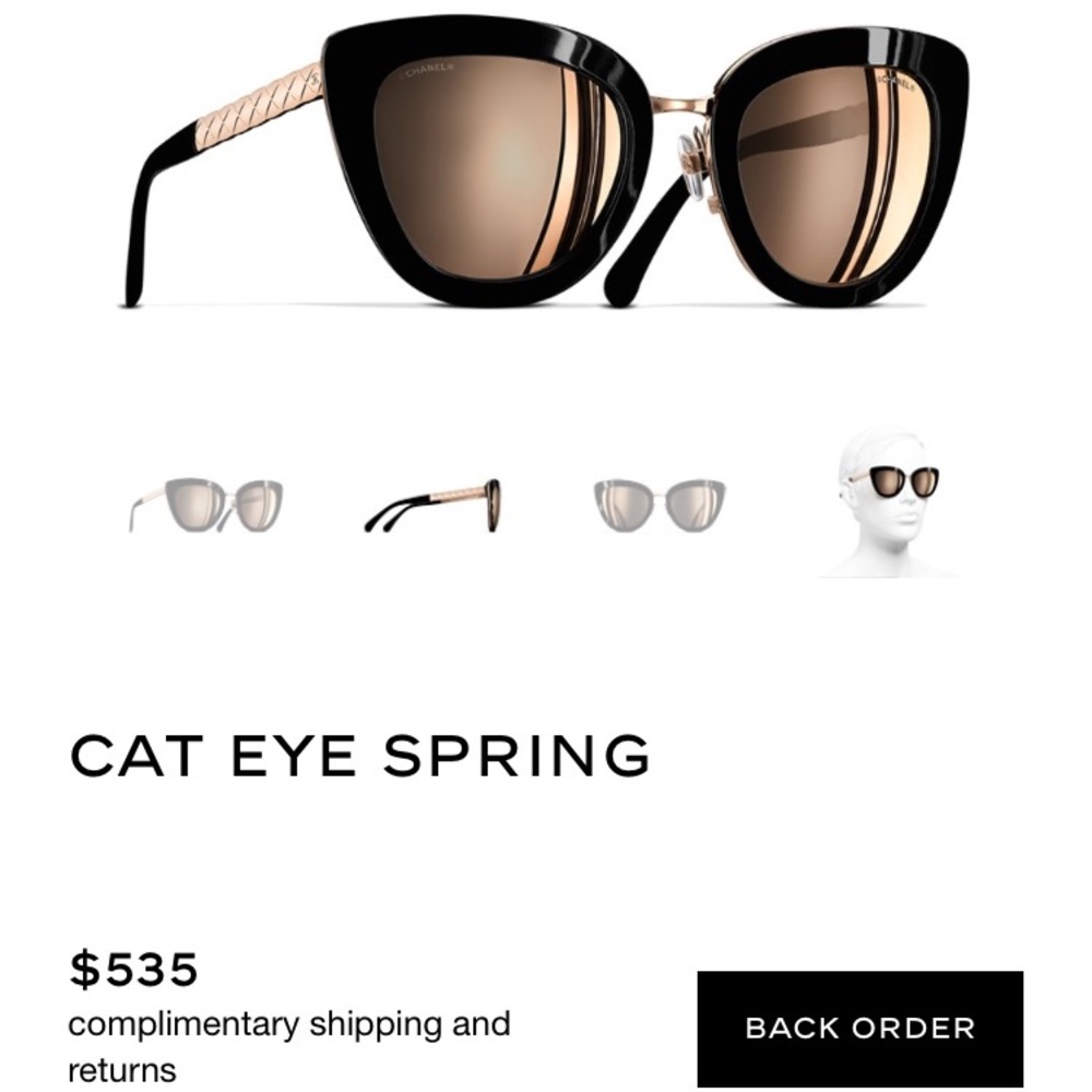 Authentic great condition Chanel Cat Eye sunglasses. - Picture 4 of 8